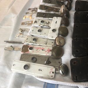 Antique brass door knobs